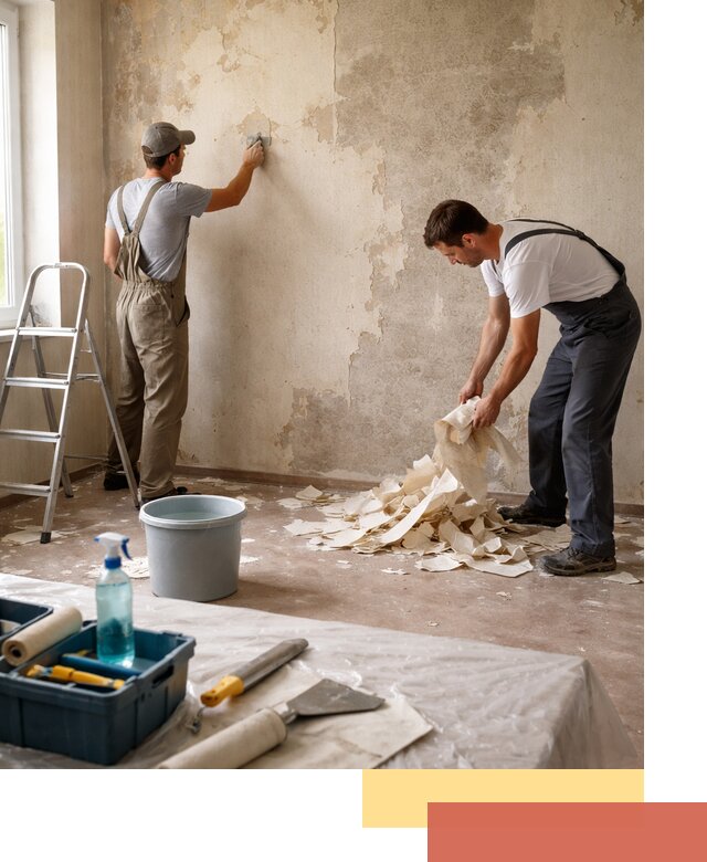 Снятие старых обоев в Ижевске быстро и качественно