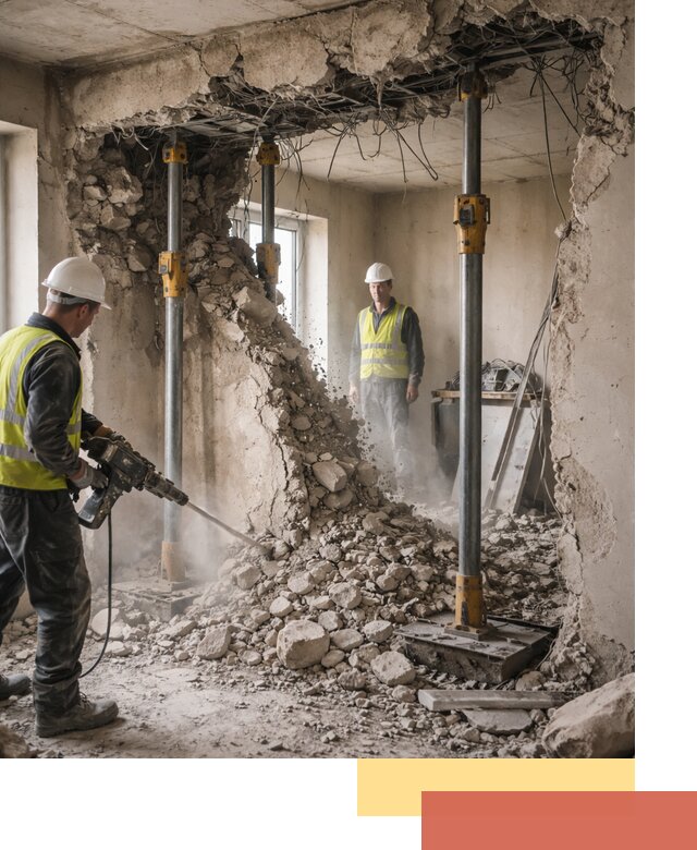 Снос несущих стен в Ижевске с гарантией безопасности и качества