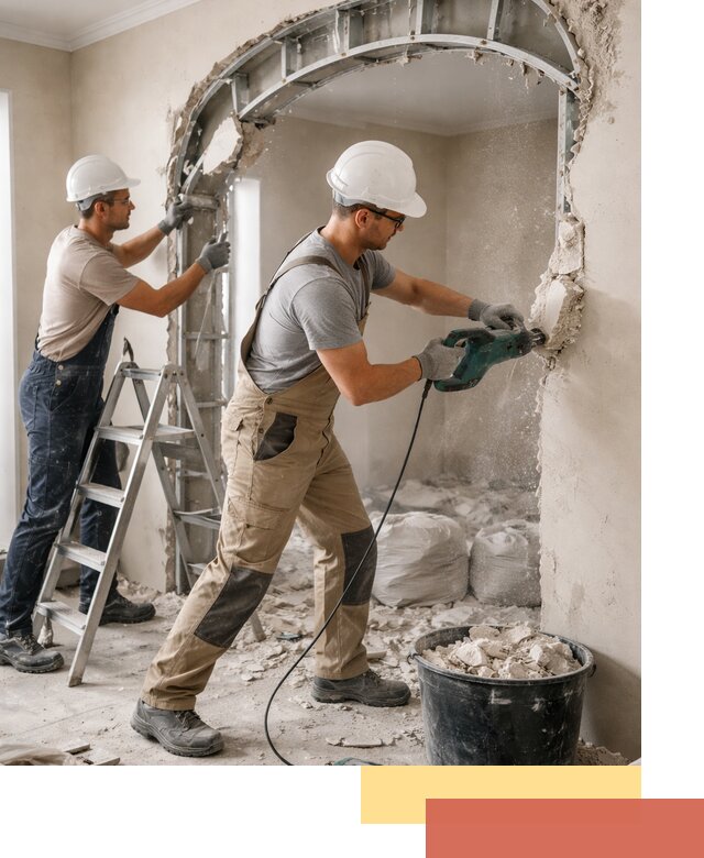 Демонтаж гипсокартонной арки в Ижевске быстро и аккуратно