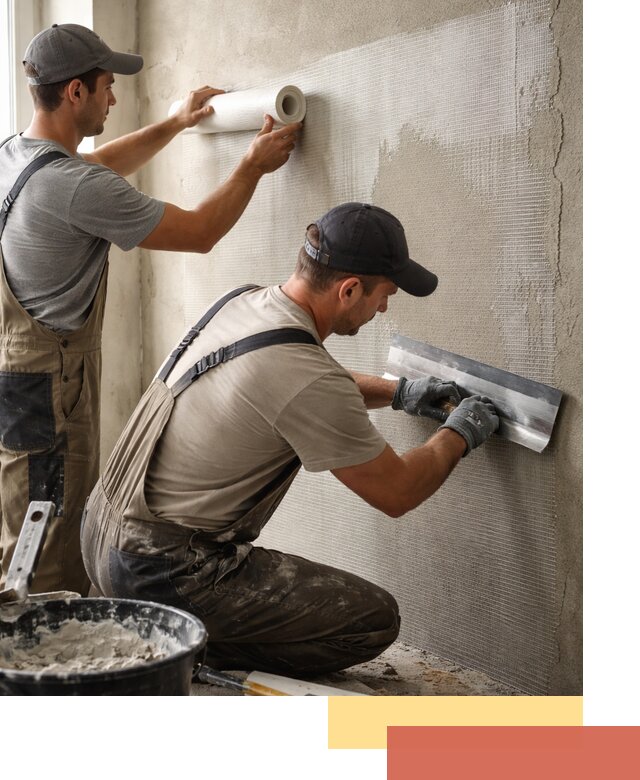 Армирование стен стеклосеткой в Ижевске для прочной отделки