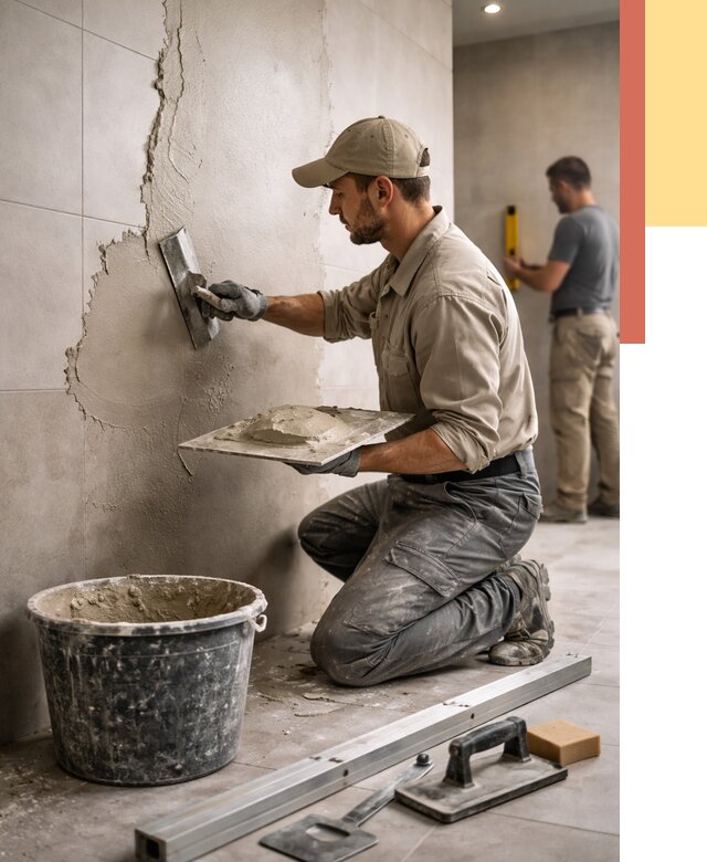 Штукатурка стен в ванной в Ижевске от 4674 руб./м² — выравнивание под ключ | ОТДЕЛОЧНИК-Жвс