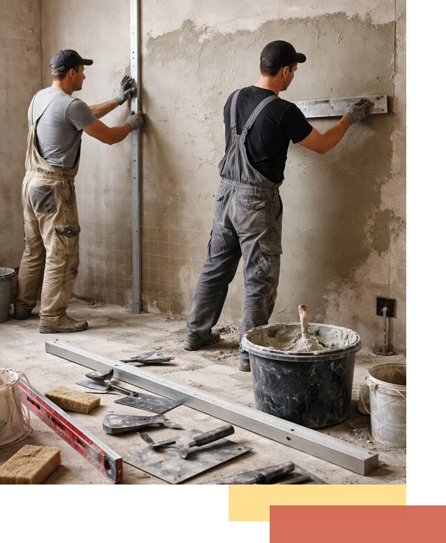 Профессиональная штукатурка стен под плитку в Ижевске
