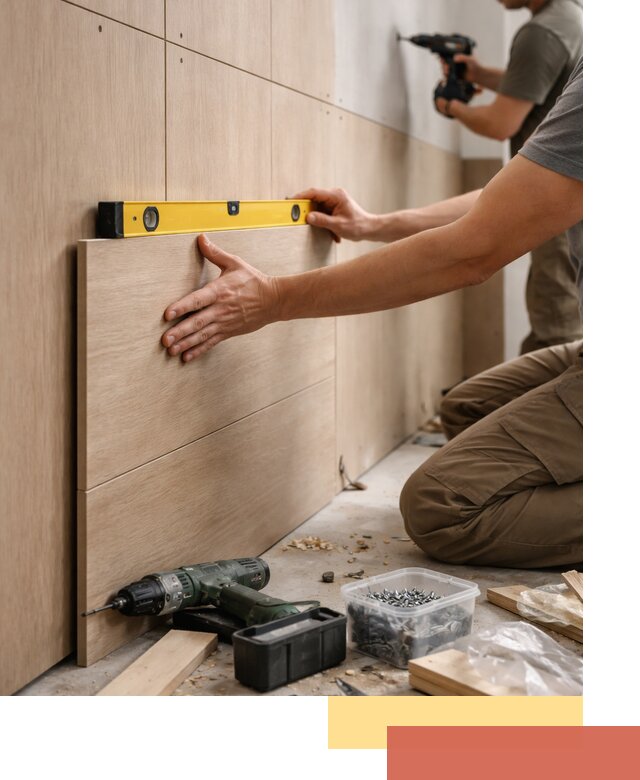 Профессиональный монтаж МДФ панелей на стены в Ижевске