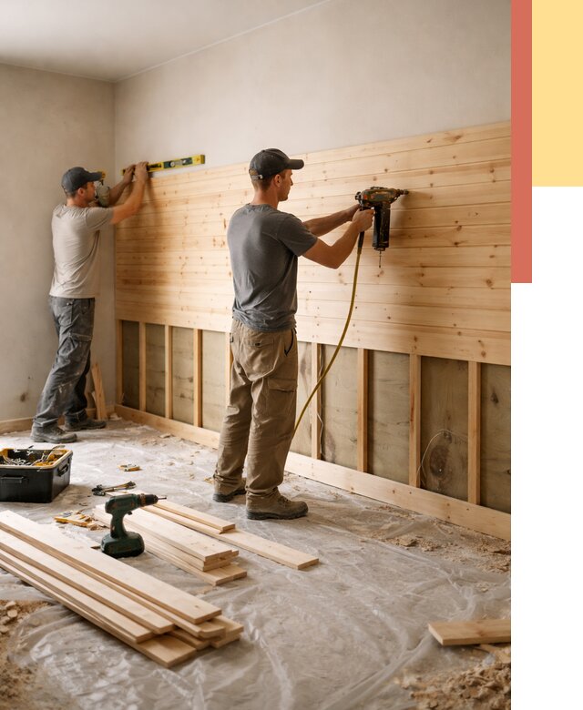 Монтаж деревянной вагонки на стены в Ижевске от 7790 руб. | Услуги монтажа вагонки | ОТДЕЛОЧНИК-Жвс