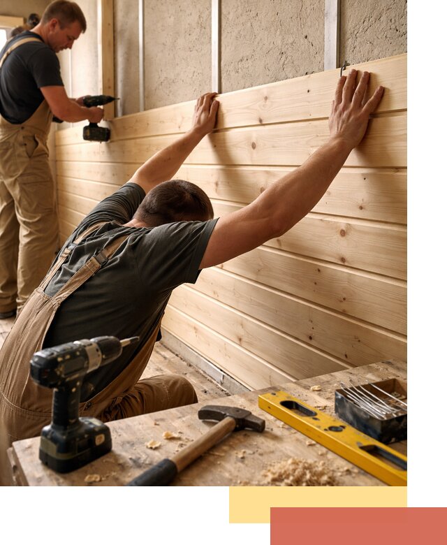 Монтаж деревянной вагонки на стены в Ижевске быстро и качественно