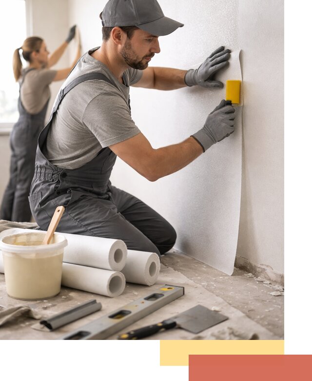 Поклейка стеклообоев профессионально в Ижевске