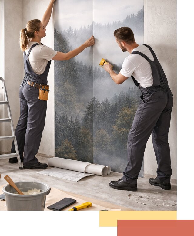 Поклейка фотообоев профессионально в Ижевске под ключ