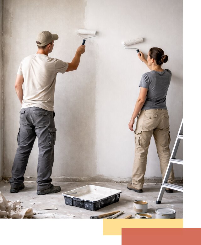 Окраска стен по стеклохолсту в Ижевске качественно и долговечно