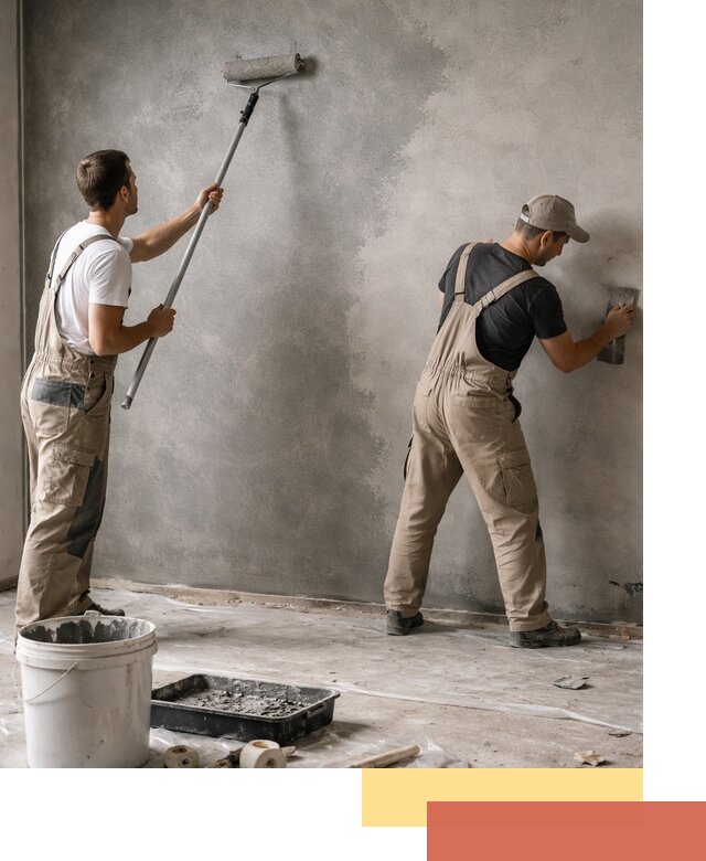 Покраска стен под бетон в Ижевске профессионально и недорого