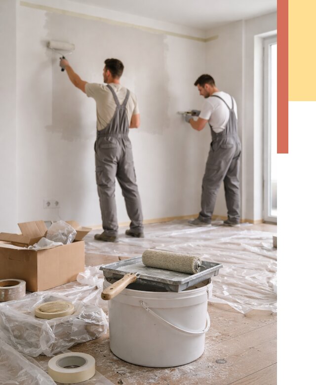 Покраска стен в квартире в Ижевске от 2597 руб/м2 — быстро и недорого | ОТДЕЛОЧНИК-Жвс