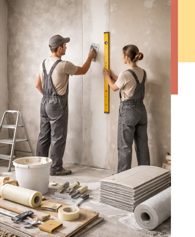 Отделка стен в Ижевске от 1558 руб/м² — недорого, быстро, под ключ | ОТДЕЛОЧНИК-Жвс