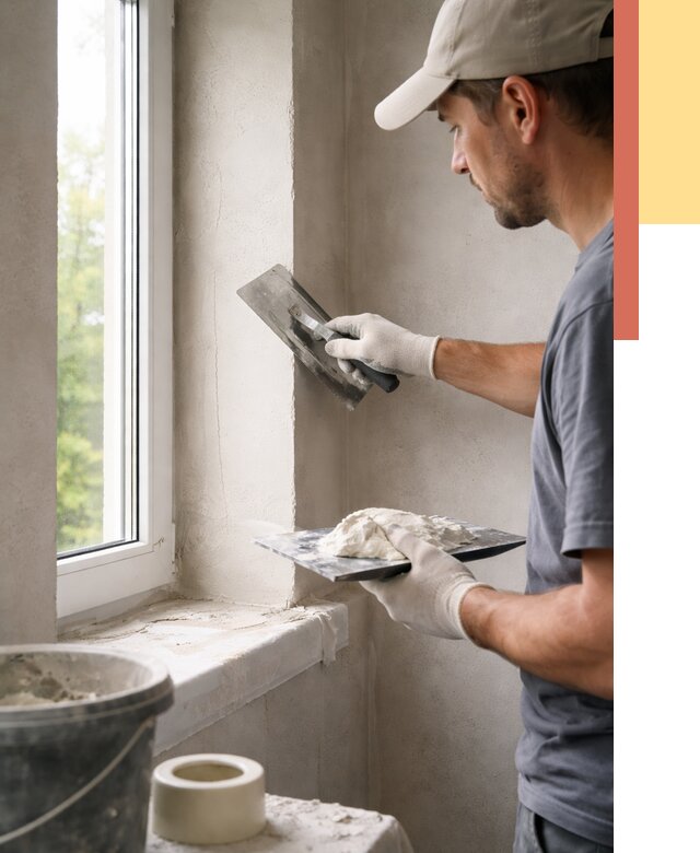 Штукатурка откосов в Ижевске от 4674 руб/м² — услуги и выравнивание под ключ | ОТДЕЛОЧНИК-Жвс