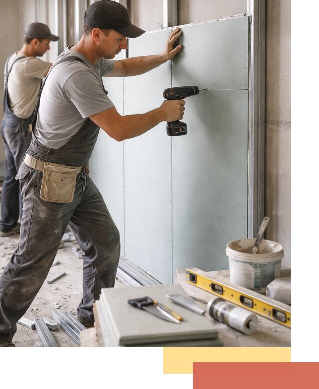 Кладка влагостойких перегородок ПГП в Ижевске