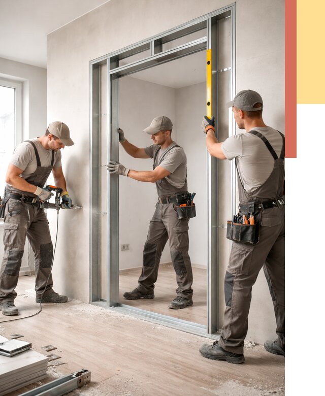 Устройство дверного проема в перегородке в Ижевске от 4674 руб. под ключ | ОТДЕЛОЧНИК-Жвс