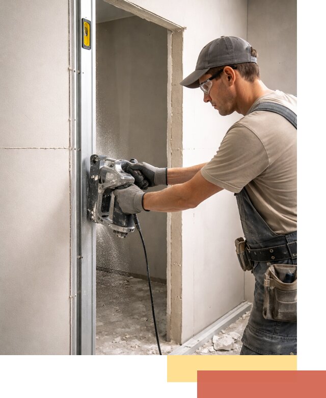 Устройство дверного проема в перегородке в Ижевске