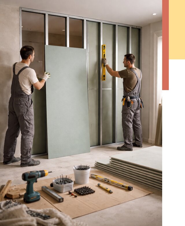 Перегородка из влагостойкого гипсокартона в Ижевске от 4986 руб. — монтаж под ключ | ОТДЕЛОЧНИК-Жвс