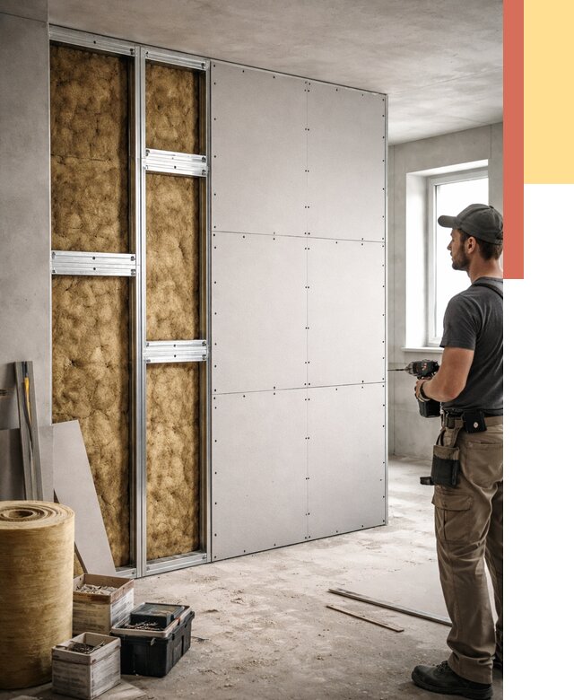 Усиленная перегородка под навеску в Ижевске от 13295 руб. — монтаж под ключ | ОТДЕЛОЧНИК-Жвс