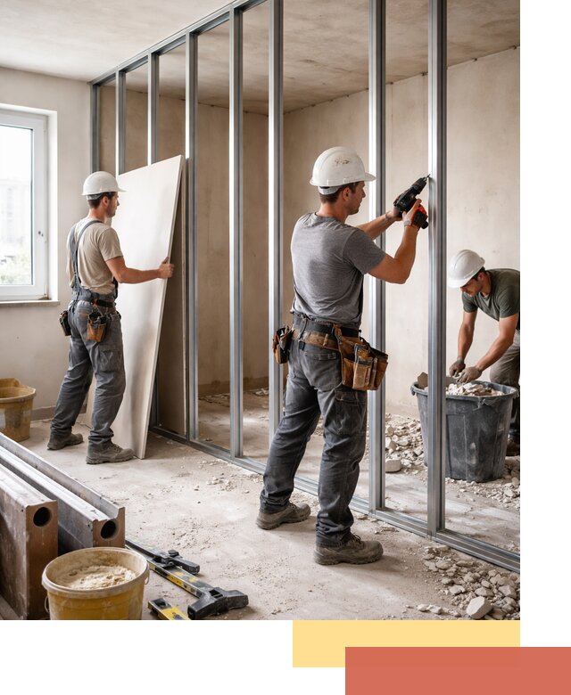 Перенос гипсокартонной перегородки в Ижевске профессионально и быстро