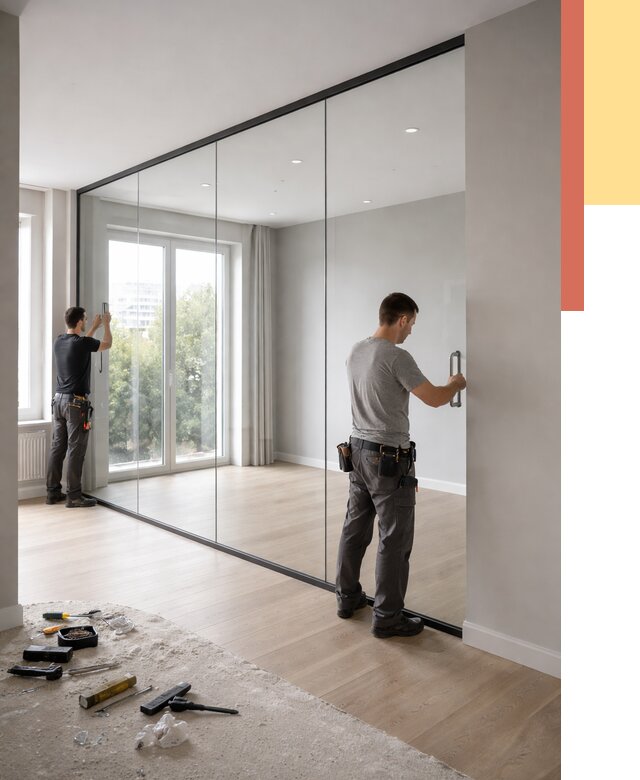 Изготовление стеклянных перегородок в Ижевске от 12828 руб. под ключ | ОТДЕЛОЧНИК-Жвс