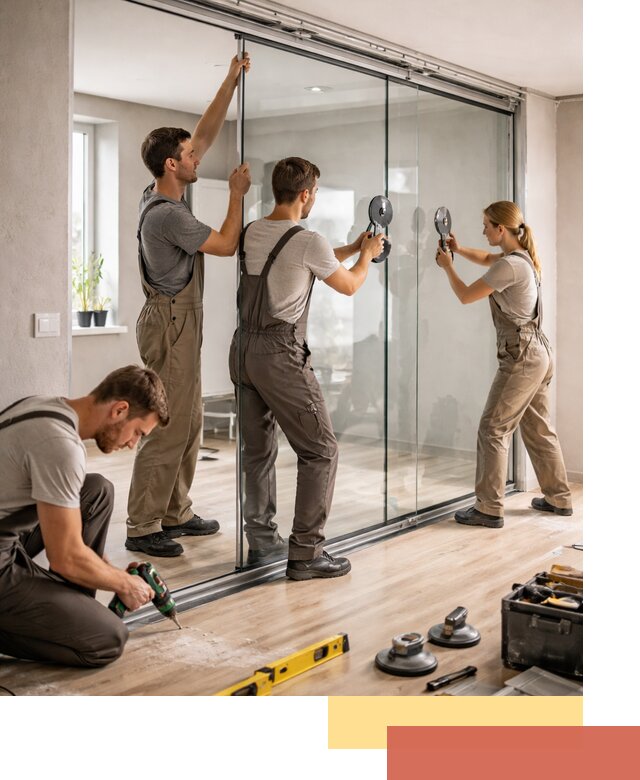 Изготовление стеклянных перегородок на заказ в Ижевске