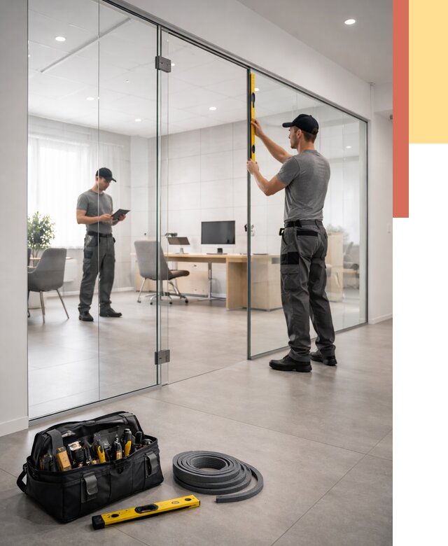 Цельностеклянные перегородки под ключ в Ижевске от 9868 руб. — монтаж и цены | ОТДЕЛОЧНИК-Жвс