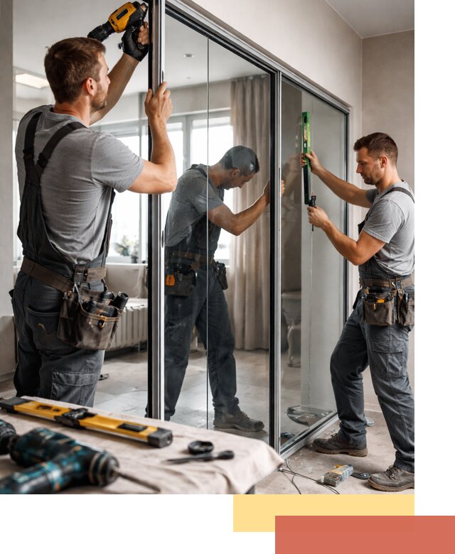 Каркасные стеклянные перегородки под ключ в Ижевске