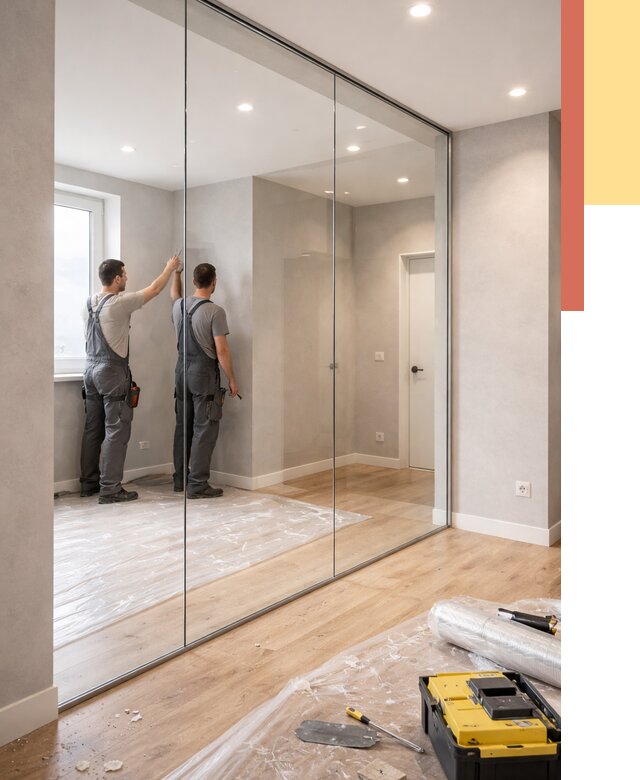 Безрамные стеклянные перегородки в Ижевске — монтаж от 9868 руб. | ОТДЕЛОЧНИК-Жвс