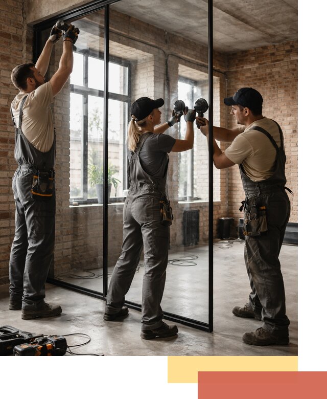 Стеклянные перегородки лофт — изготовление и монтаж в Ижевске