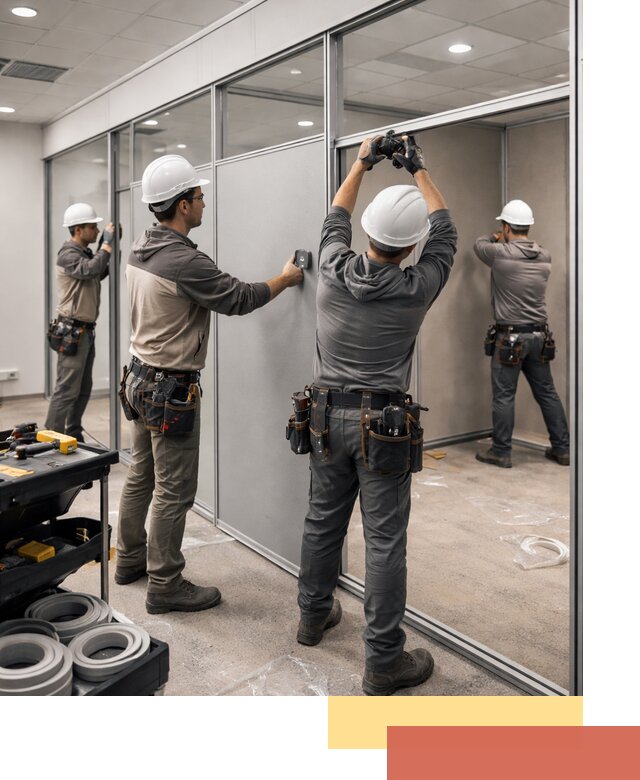 Мобильные офисные перегородки под ключ в Ижевске