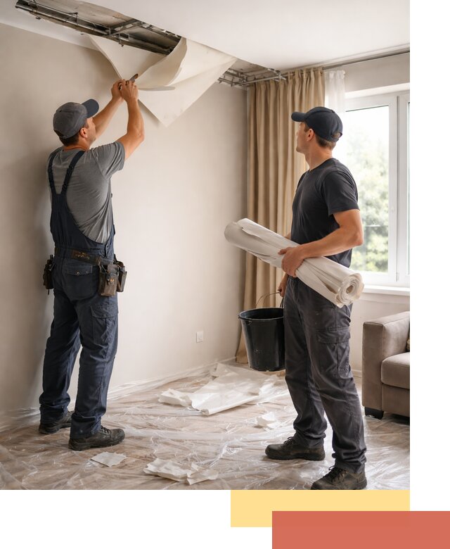 Демонтаж натяжного потолка в Ижевске быстро и аккуратно