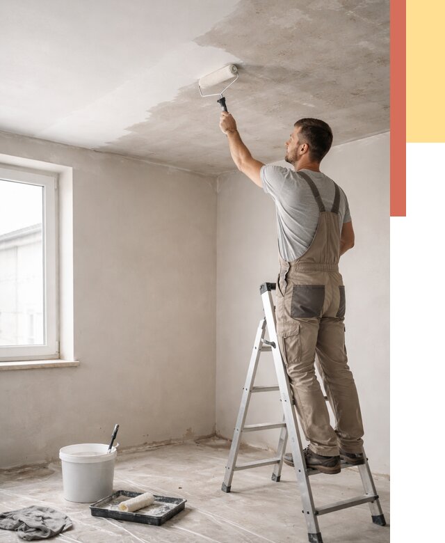 Грунтовка потолка в Ижевске от 2597 руб. — быстро и недорого | ОТДЕЛОЧНИК-Жвс