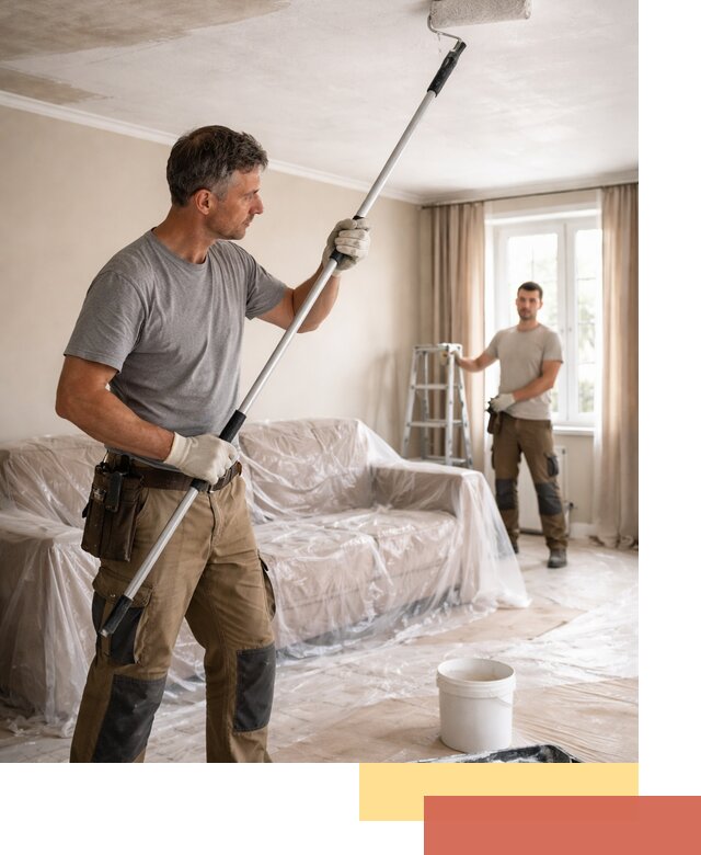 Грунтовка потолка в Ижевске — подготовка под покраску и отделку