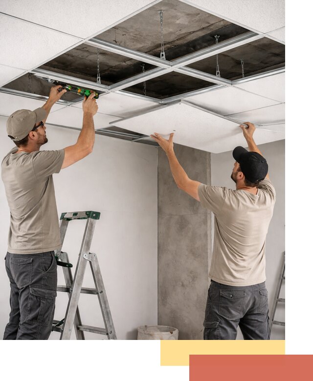 Монтаж потолка Армстронг под ключ в Ижевске