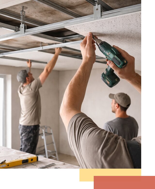 Монтаж акустического потолка в Ижевске под ключ