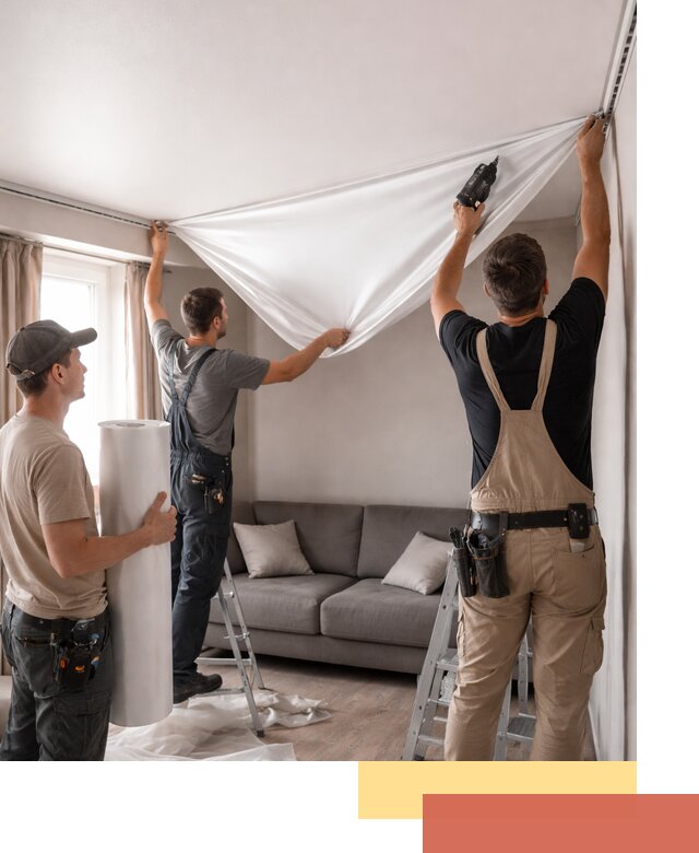 Монтаж сатинового натяжного потолка в Ижевске качественно и быстро