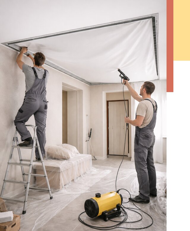 Монтаж натяжного потолка в прихожей в Ижевске от 2753 руб. под ключ | ОТДЕЛОЧНИК-Жвс