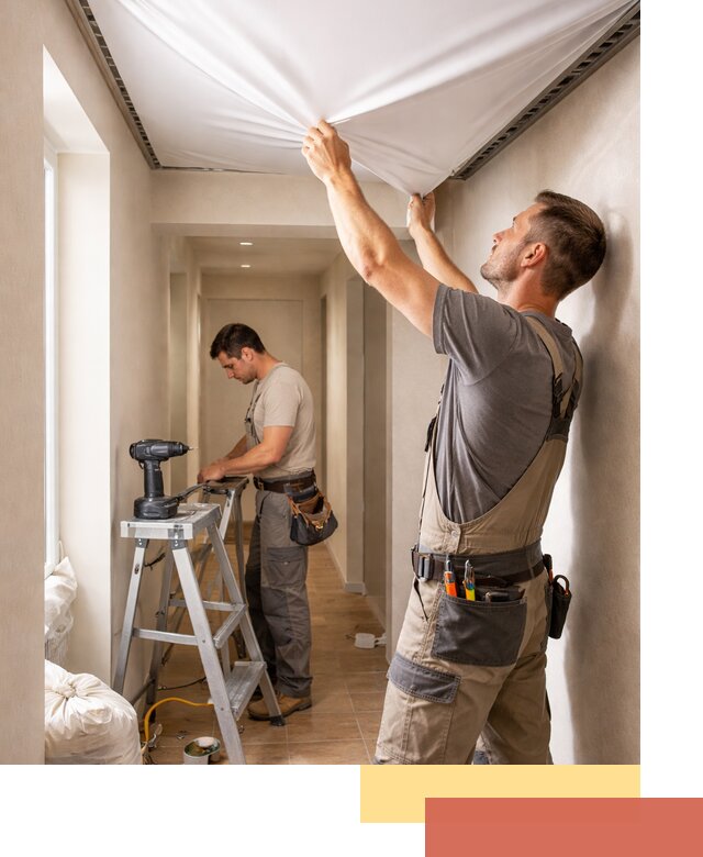 Монтаж натяжного потолка в прихожей в Ижевске