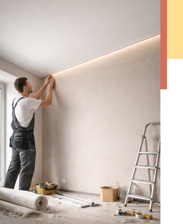 Теневые натяжные потолки в Ижевске от 8517 руб. под ключ | ОТДЕЛОЧНИК-Жвс