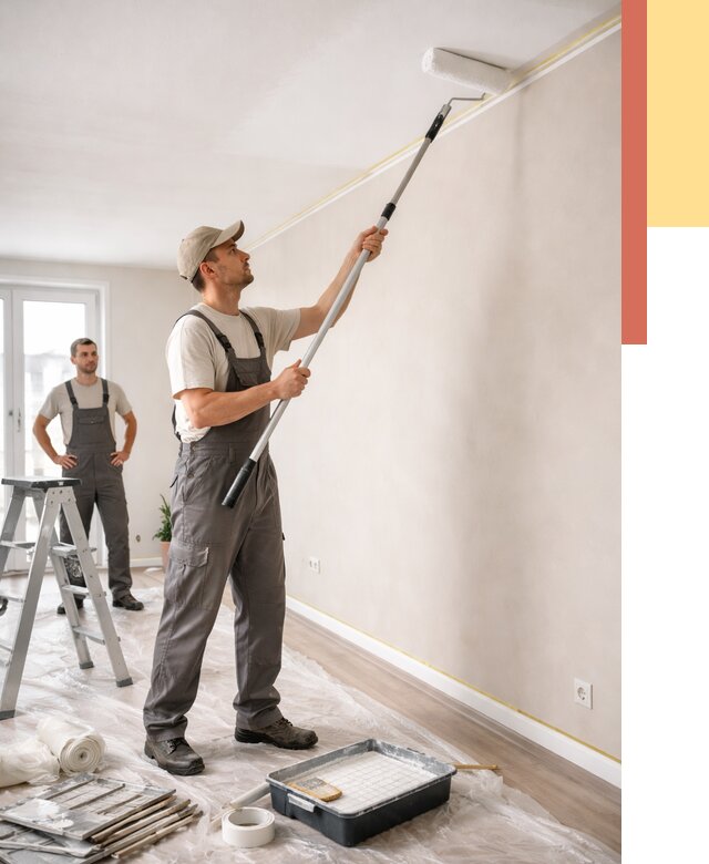 Покраска потолка из гипсокартона в Ижевске от 4674 руб./м2 — услуги под ключ | ОТДЕЛОЧНИК-Жвс