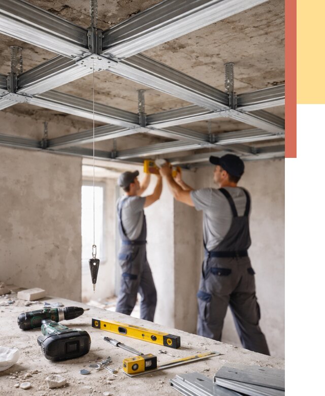 Монтаж каркаса потолка из профиля в Ижевске от 4674 руб. — услуги ОТДЕЛОЧНИК-Жвс