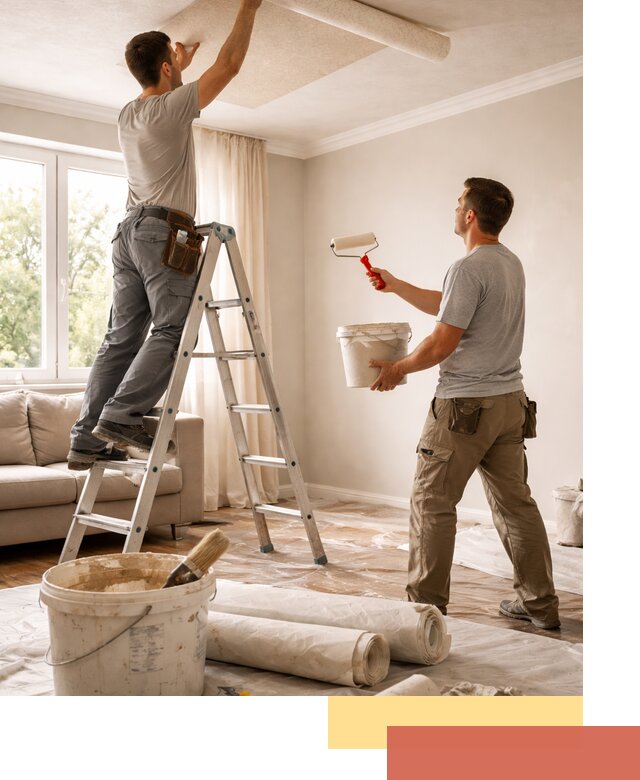 Поклейка обоев на потолок в Ижевске — качественно и быстро