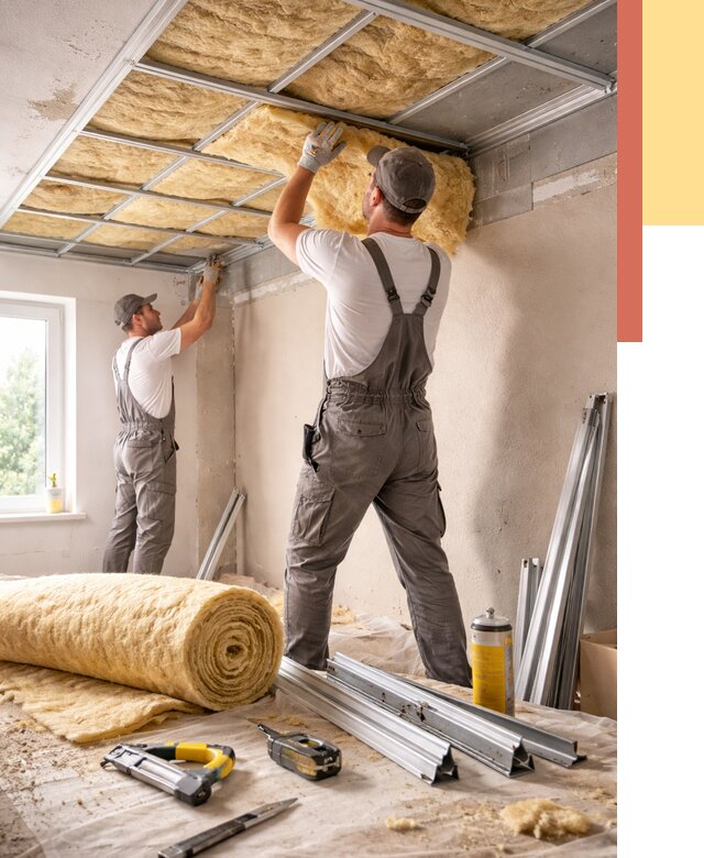 Утепление потолка в Ижевске от 7479 руб/м2 — недорого, быстро, под ключ | ОТДЕЛОЧНИК-Жвс