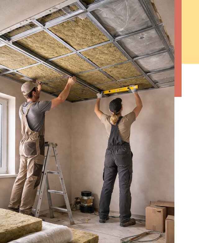 Шумоизоляция потолка в Ижевске от 1298 руб. под ключ — услуги ОТДЕЛОЧНИК-Жвс